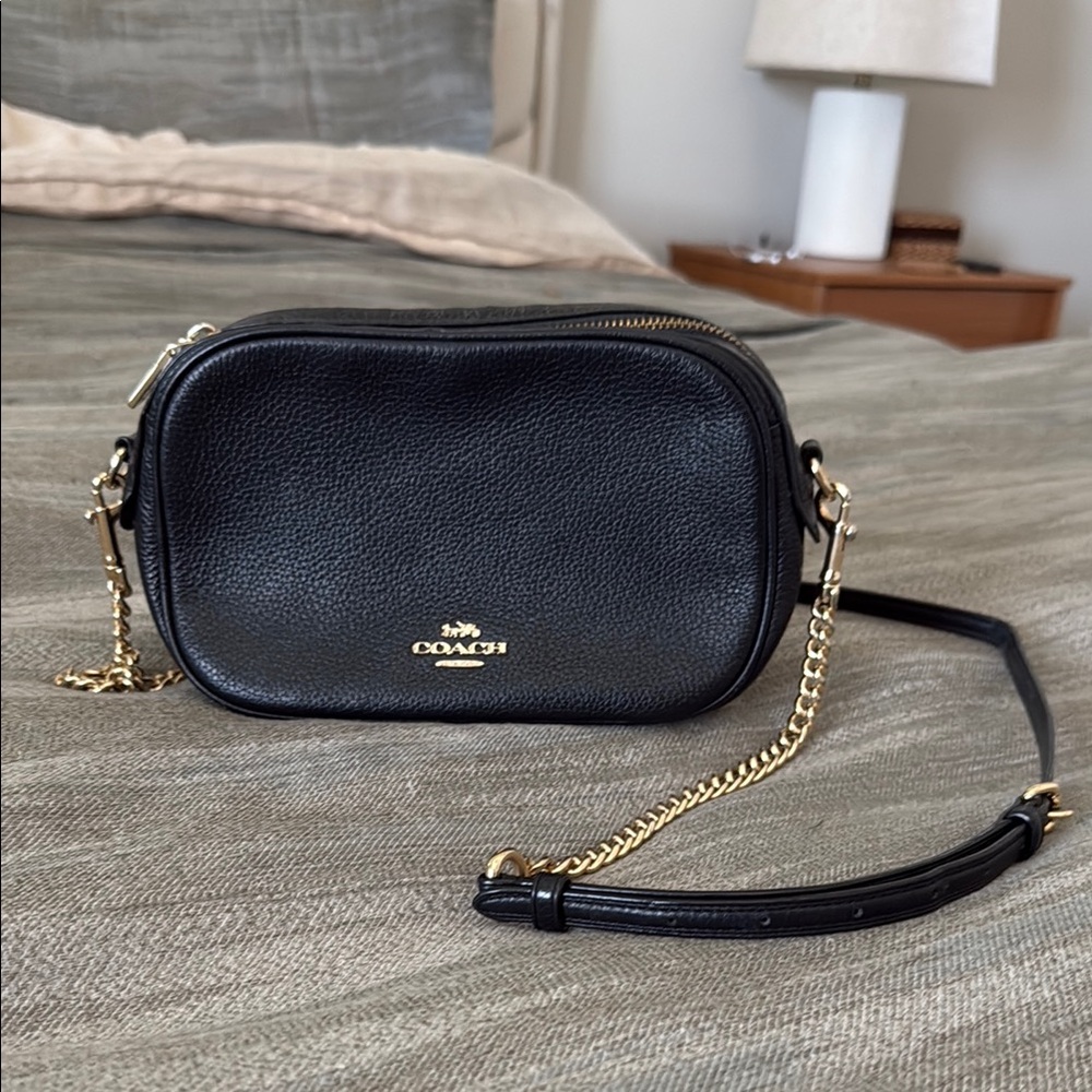 Coach Black Leather Crossbody Bag